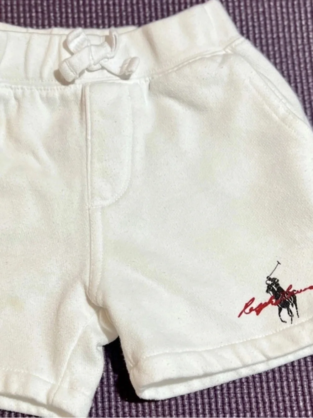 Ralph Lauren White Tee & Shorts with Navy Long Sleeve